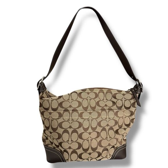 Coach M0732-F10906 Soho Hobo Shoulder Bag Brown Tan Medium Purse - Picture 2 of 12